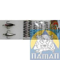 Блесна зимняя с 3 кр. никель № 09 (50/уп ц/шт) Милдас