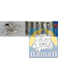 Блесна зимняя с 3 кр. никель № 13 (50/уп ц/шт) Милдас