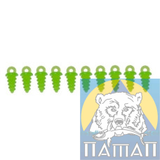 Шуруп для бойла (пластик) зелений Mad-Carp