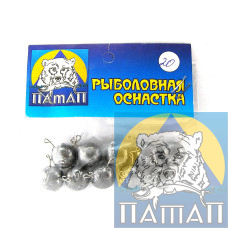 Груз для джига ПАТАП с безузл.соед. 20г (10/уп цена/шт)