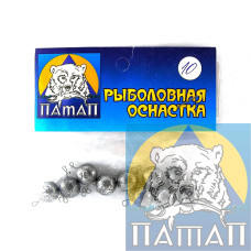 Груз для джига ПАТАП с безузл.соед. 10г (10/уп цена/шт)
