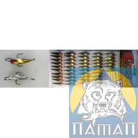 Winter spinner with 3 cr. brass No. 02 (50/pack c/pcs) Mildas